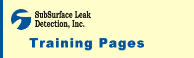 SubSurface Leak Detection Training Pages
